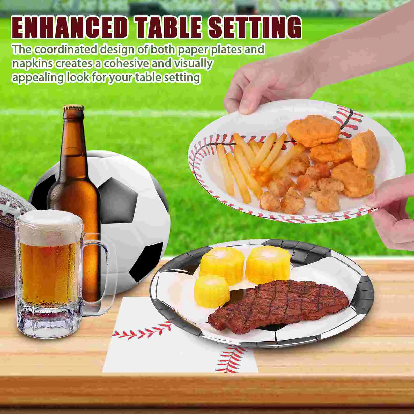 Party Suit Basketball Theme Decorations Sports Supplies Football Golf Paper Plates