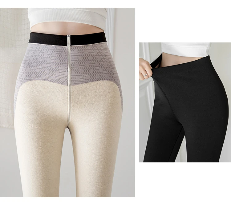 CHRLEISURE Zimske sportske ženske tople crne debele uske Veet hlače elastične push-up modne uske tajice ženske nove_voghion.com