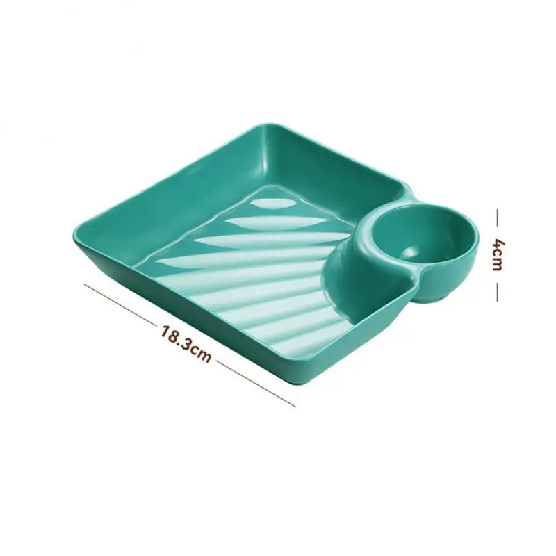 Multi-purpose Dumpling Plate With Vinegar Plate Snack Dish 2-Grid Spices Dish Dumplings Dessert French Fries Ketchup Holder sauce dishes ceramic dessert plates snack dish seasoning dishes
