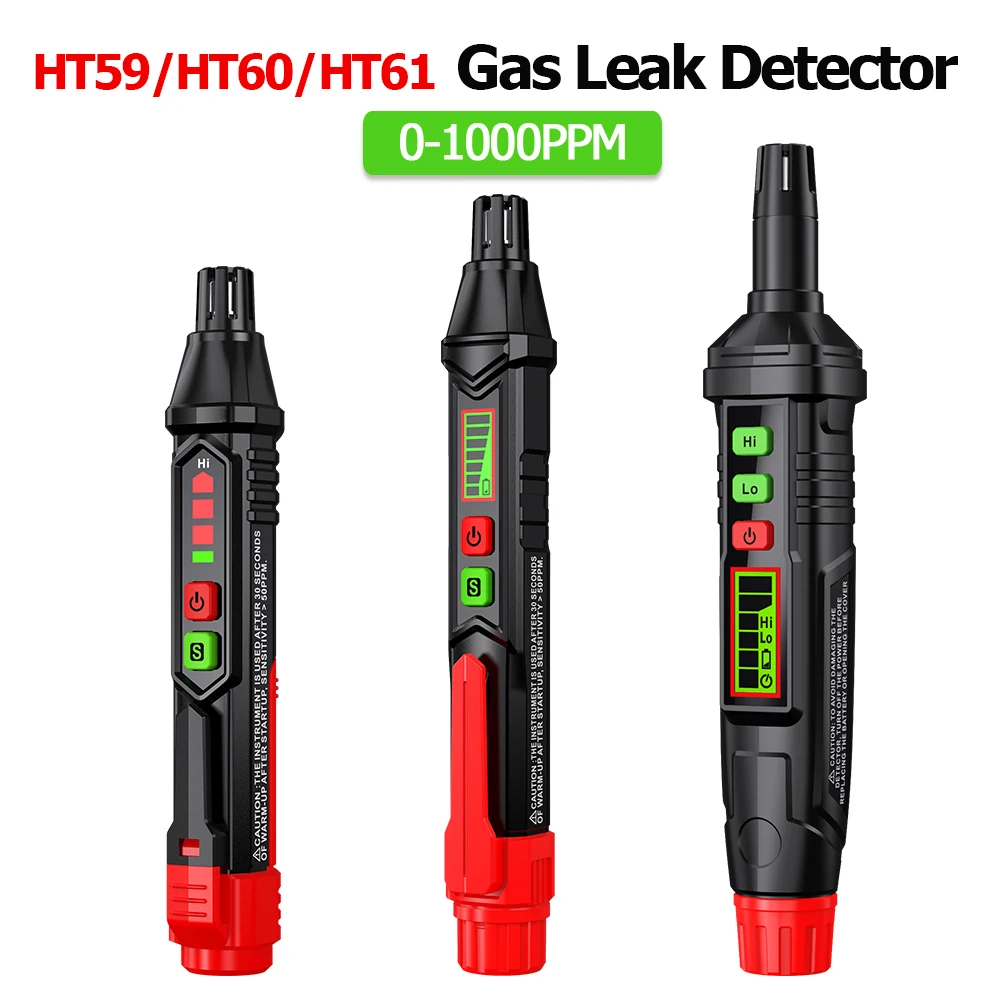 

Gas Leak Detector Pen 0-1000PPM Alarm Combustible Gas Detector Natural Gases Leakage Tester for All Types of Flammable Gases