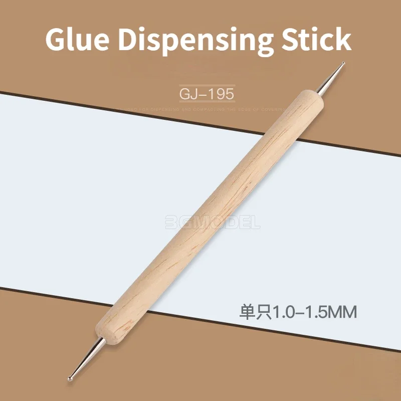 GJ-195 Double Metal Head Glue Dispensing Stick Adhesive Cement Dispenser Rod for Assembly Model Buiding Tools Hobby DIY Parts
