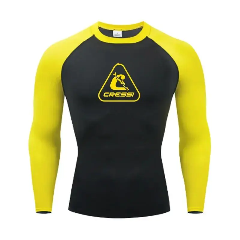 Hommes à manches longues éruptions cutanées Surf T-shirts Protection UV maillot de bain Surf plongée maillots de bain natation Surf plage vêtements Rashguard