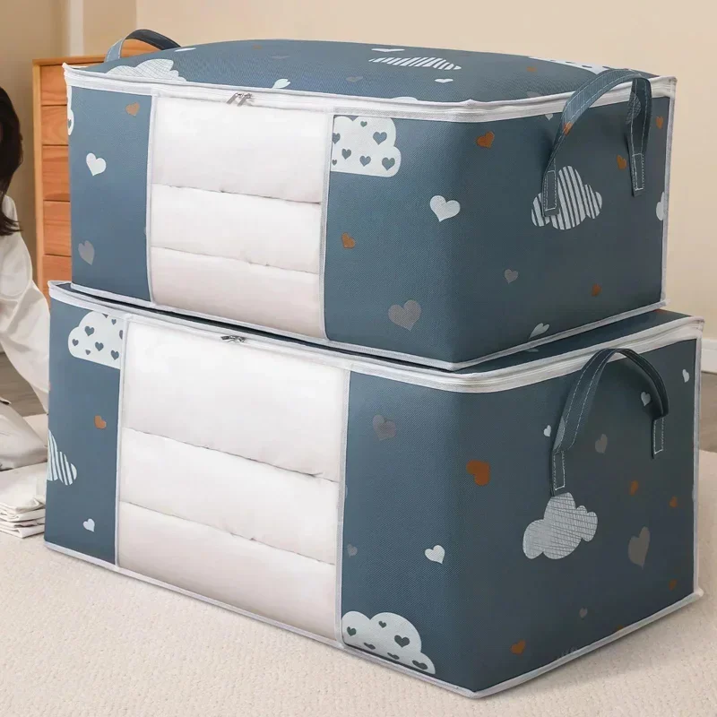 Household Big Capacity Storage Bag 50L 75L Quilt Clothes Duvet Blanket Moisture Proof Dust Proof Sorting Bags Luggage Bag 2