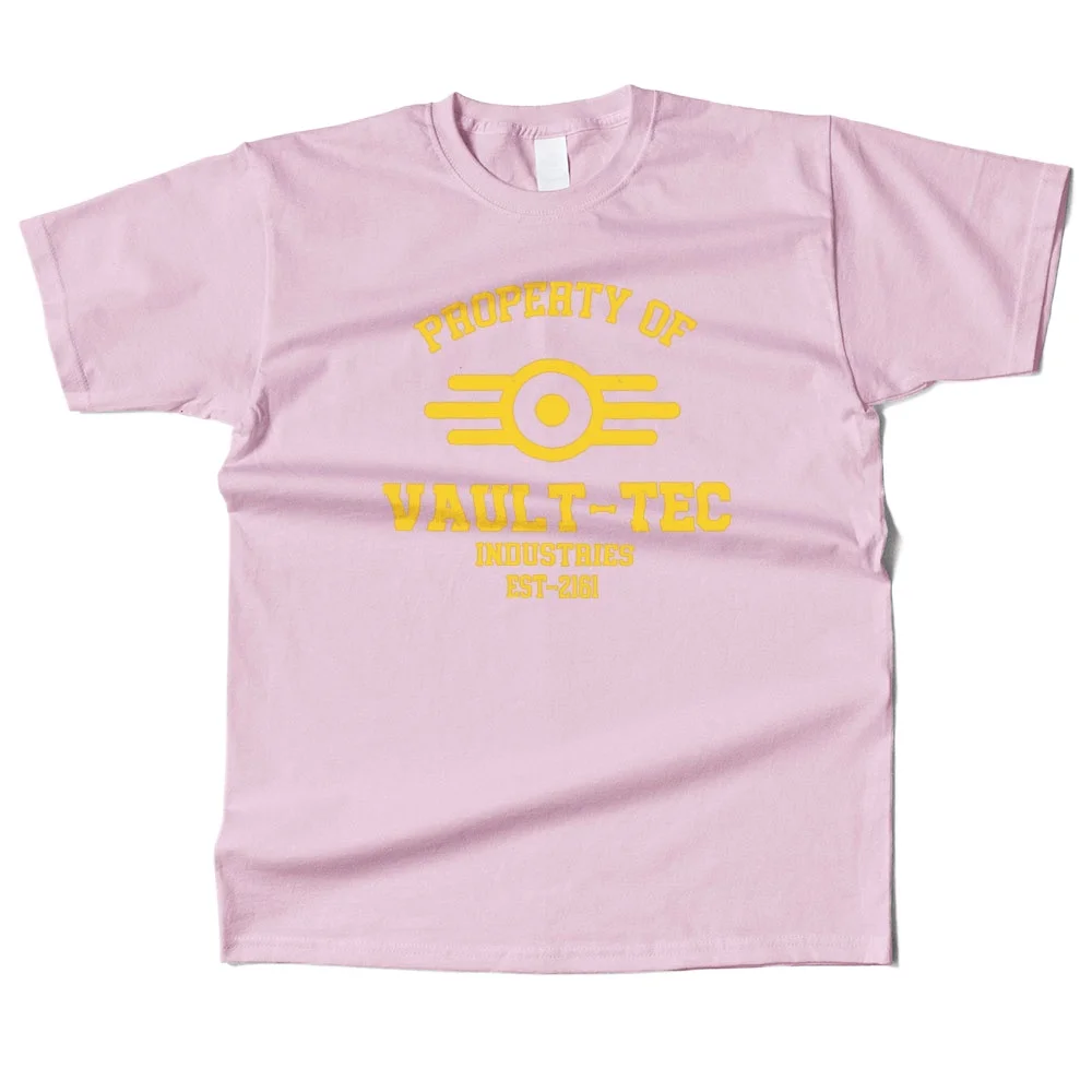 Herren-T-Shirt aus Baumwolle mit Aufdruck „Property of Vault Tec“ im Street-Casual-Stil für Männer und Frauen – Detail 17