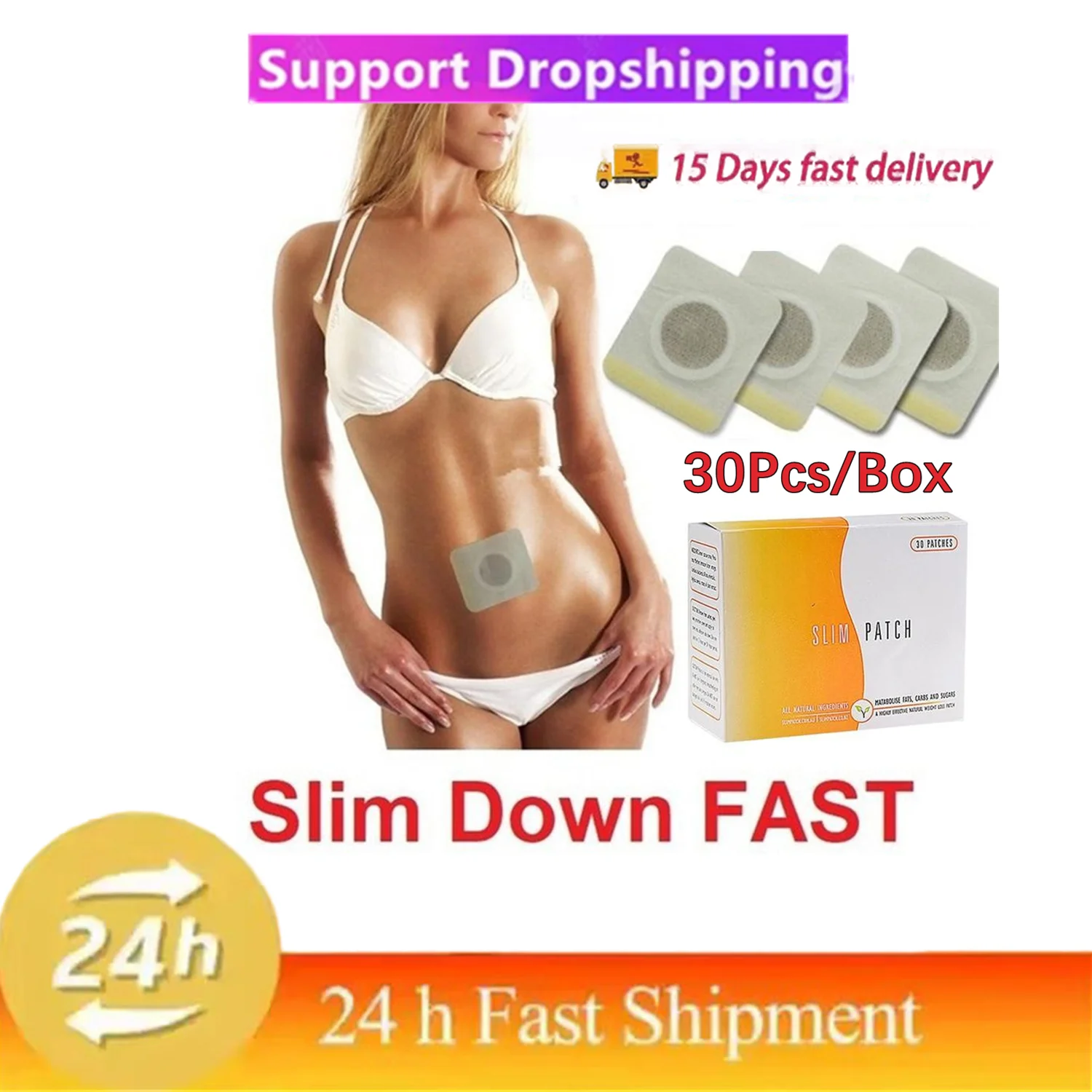 Weight-Loss Belly Slimming Patches Fast Burning Fat Detox Abdominal Navel Sticker Dampness-evil Removal Improve Stomach Magnetic