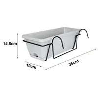 Hanging Planter for Balcony Railing Plant Basket Fence Planter Home Decor Window Box Planter Flower Pot for Garden Deck Yard 6L 6