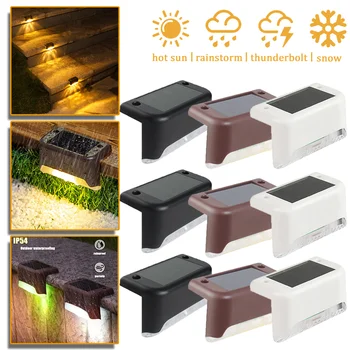 Outdoor Solar Step Lights – Warm White LED Waterproof Stair & Path Lighting for Garden, Patio & Fence 1