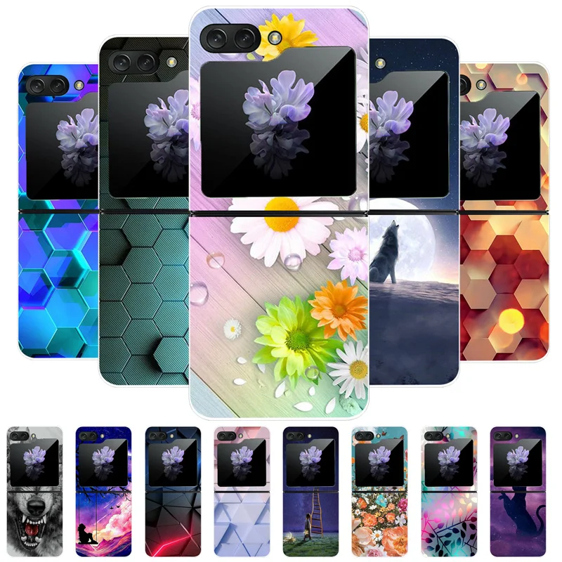 Per Samsung Galaxy Z Flip 5 5G Custodia Custodia Rigida Per Pc Trasparente Carina Cover Posteriore Per Samsung Zflip5 Z Flip 5 Phone Coque Flip 5 Capa