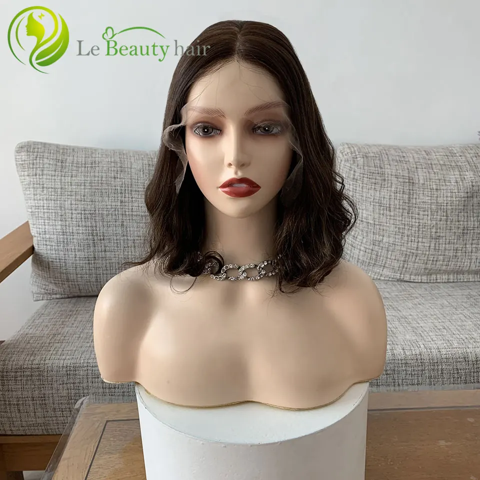 Lebeautyhair European Jewish Wigs Lace Top Baby Hair Kosher Wig Natural Color With Highlights Wave Hair For Women