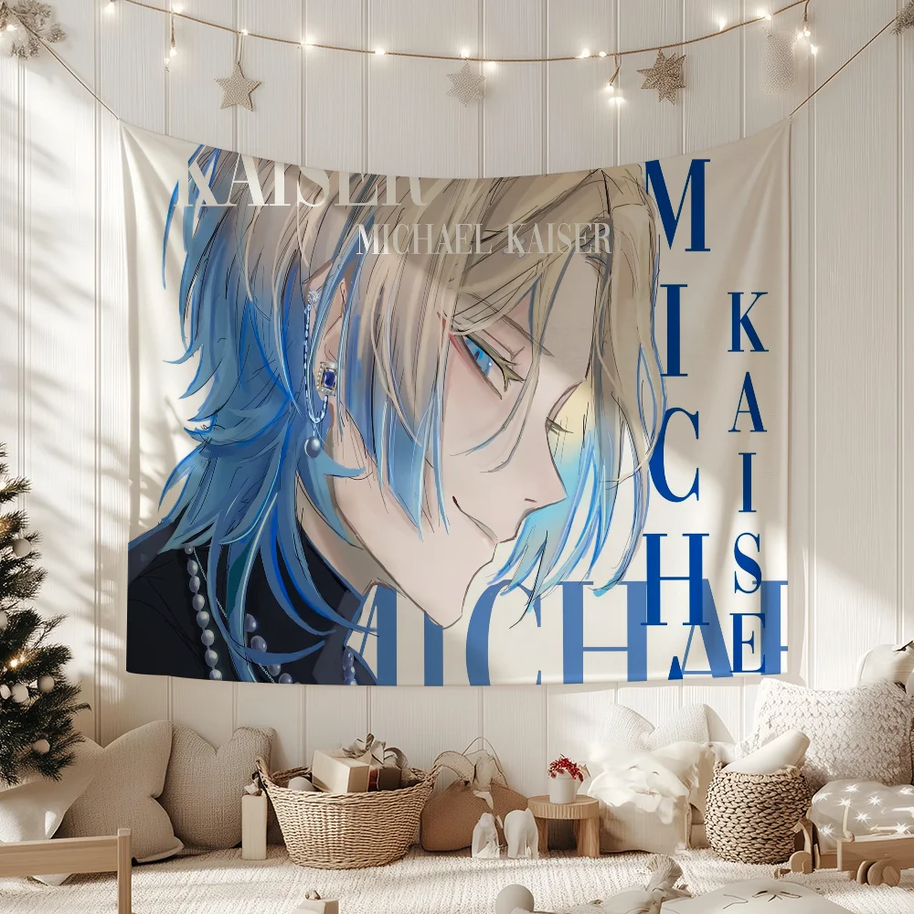Blue L-Lock Michael Kaiser Flag - Perfect for Parties, Club Decor, Outdoor and Indoor Spaces, Wall Decoration, and Fan Gifts