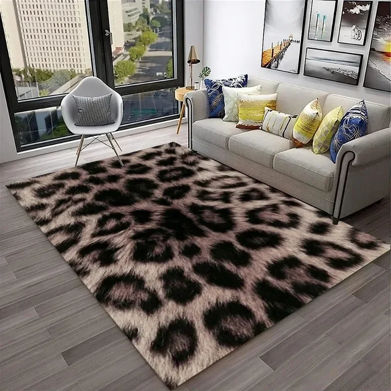 Leopard Print Carpet Rugs Living Room Floor Mats Bedroom Decor Carpets for Bed Room Carpets for Living Room Decoration Maison