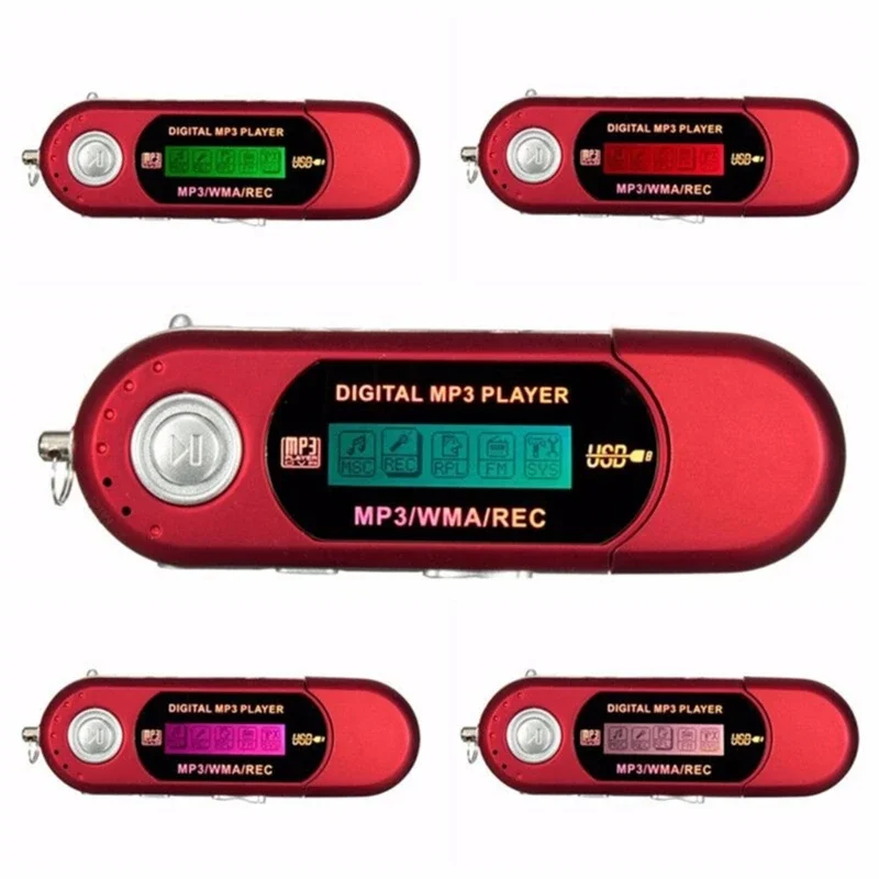 가사 디스플레이가 있는 세련된 USB MP3 플레이어(포함되지 않음)