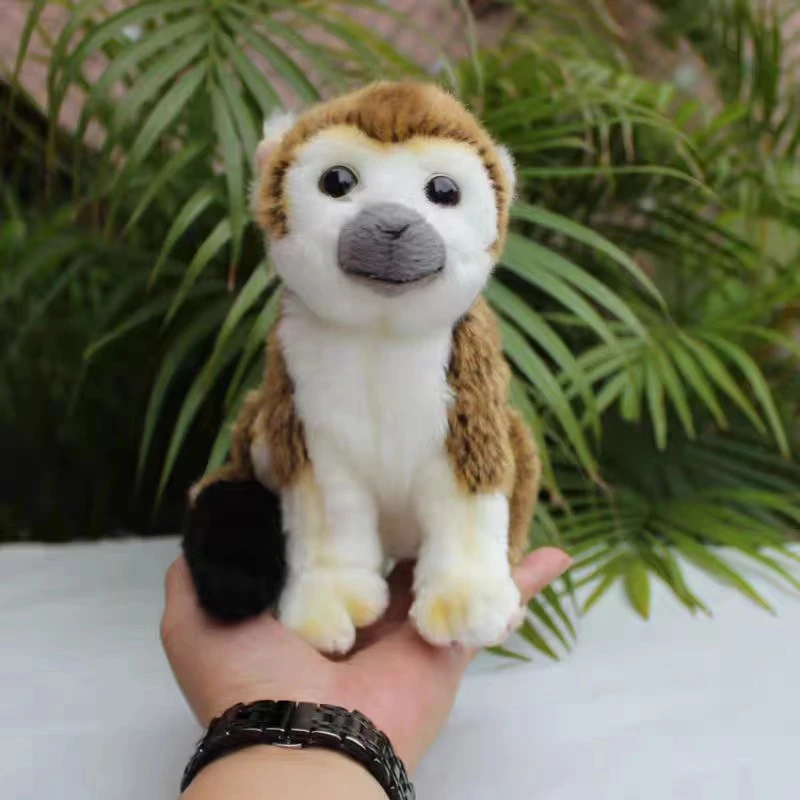 Realistico Scoiattolo Scimmia Alta Fedeltà Carino Plushie Saimiri Scimmia Peluche Animali Realistici Simulazione Bambola Di Pezza Giocattolo Per Bambi