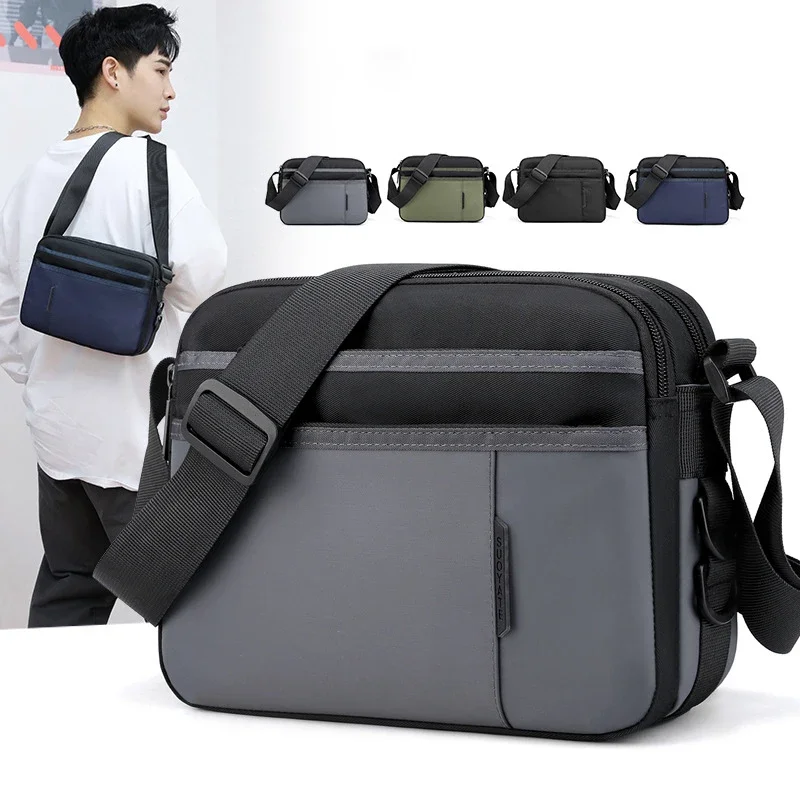 

Messenger Shoulder Sling Bags Casual Zipper Crossbody Pack Sling Male Men Working Male Bag Bookbag Bag Briefcase Travel Shoulder