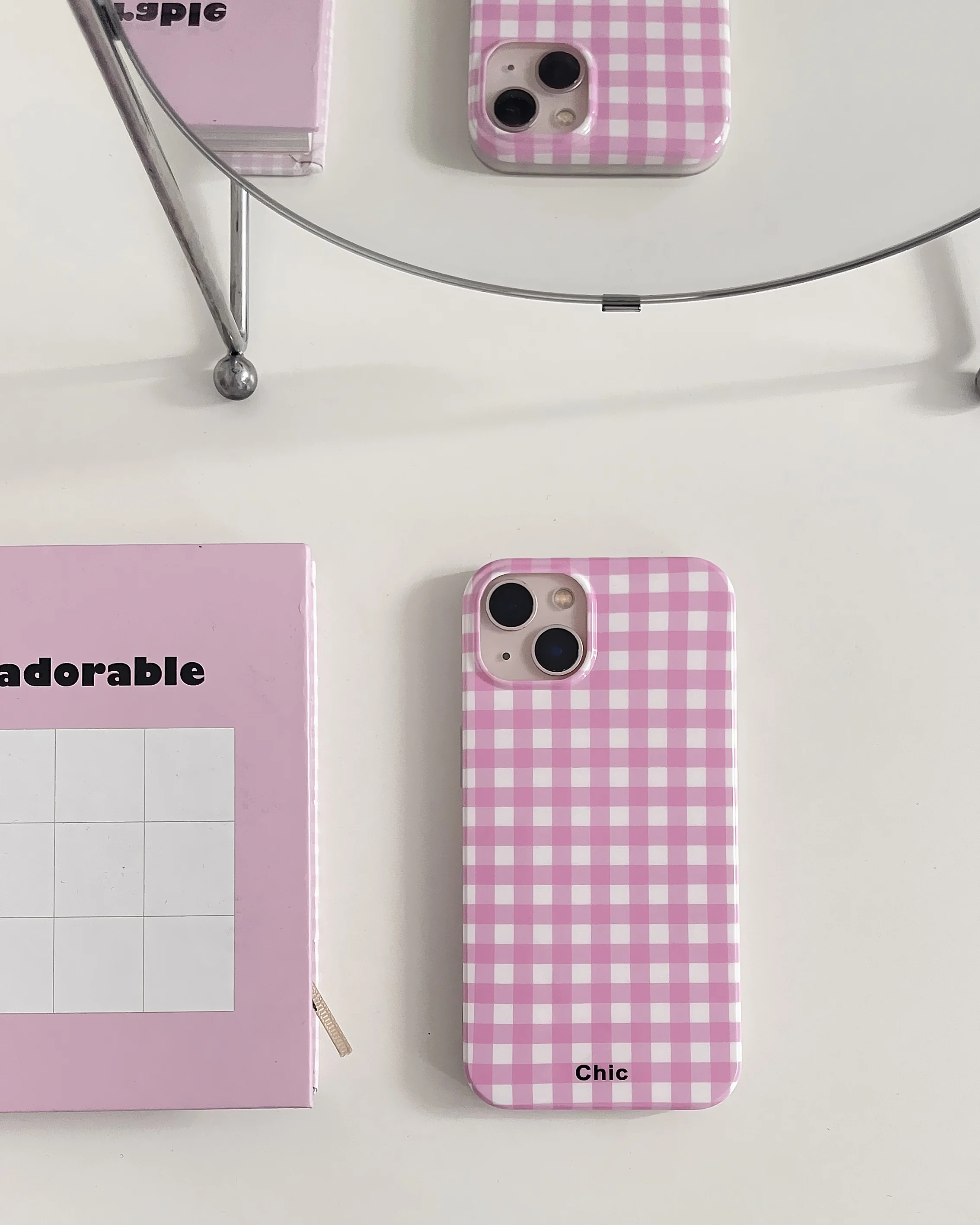 Simplicity Square Grid Soft Silicone Case for iPhone