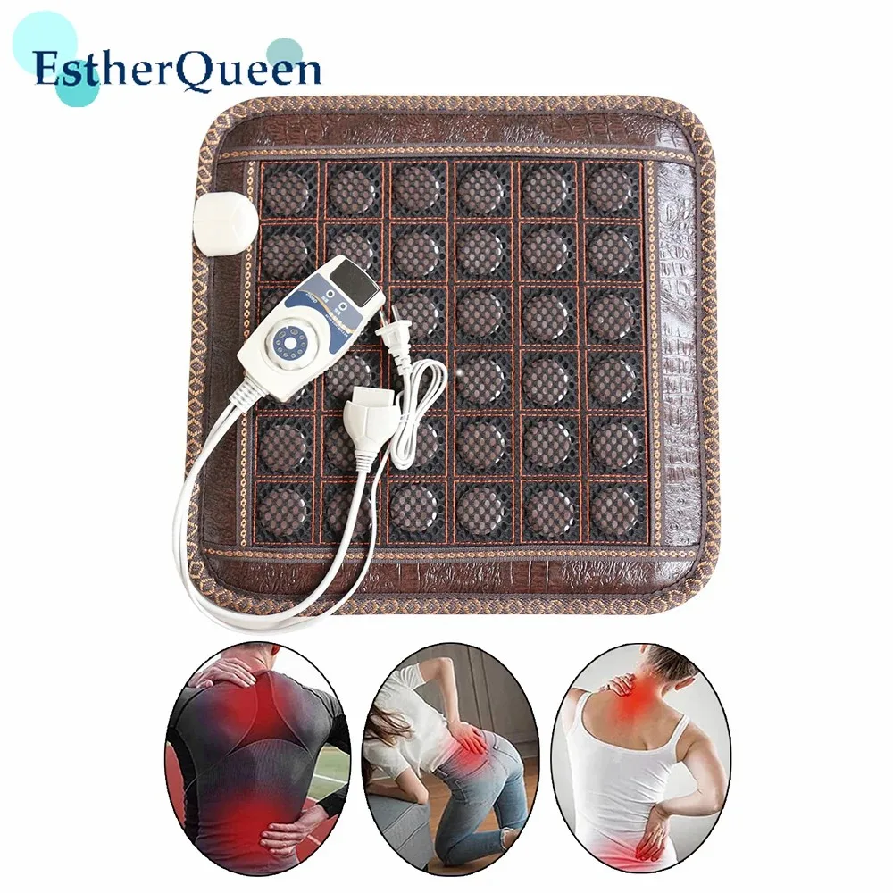 

Far Infrared Heated Jade Pad,Tourmaline Therapy Massage Cushion with Hot Compress for Health Care,Relieve Physical Fatigue,Pain