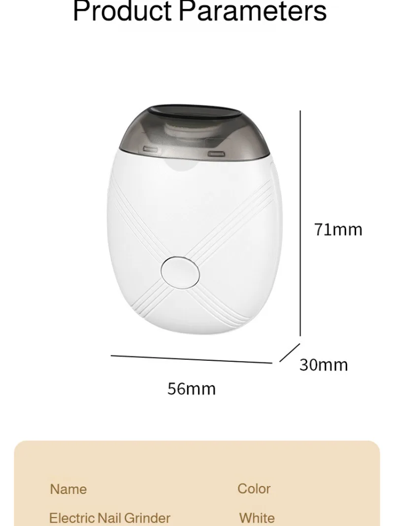 Electric Nail Trimmer Rechargeable Cordless Safe Design For Newborns Baby Nail Care Kit Automatic Nail Grinder_voghion.com