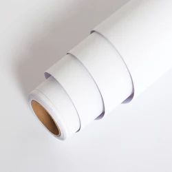 Pearl White Waterproof DIY Decorative Self - Adhesive Wallpaper and Furniture Renovation Sticker - 5mx60cm (Matte white)