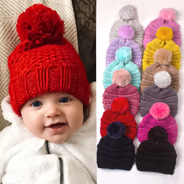 Chapeau Bonnet Enfant Hiver Bébé,Ensemble Set de 3 pièces Bonnet