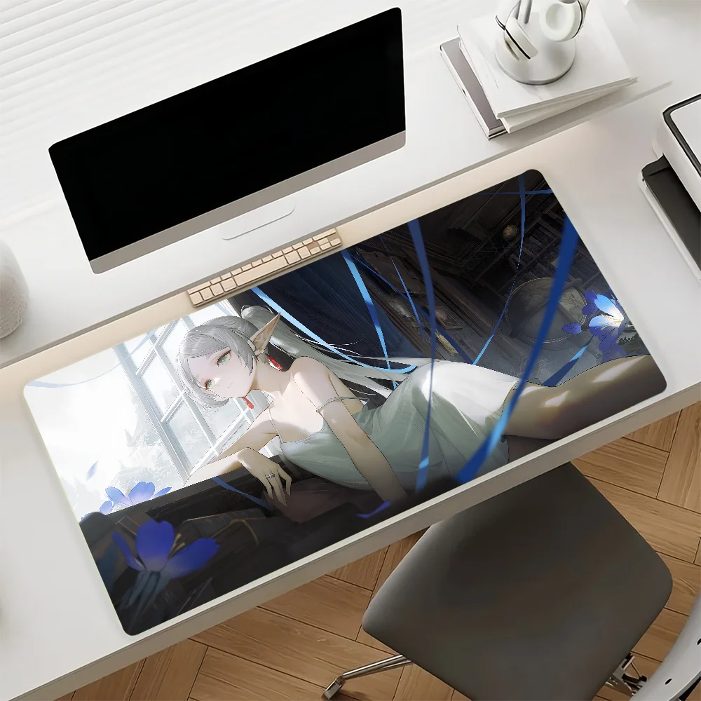 Anime Frieren at the Funeral Mauspad, rutschfeste Gummi-Gamer-Balance-Computermatte, Dekoration, Schreibtischunterlage, Laptop, Büro, groß – Detail 7