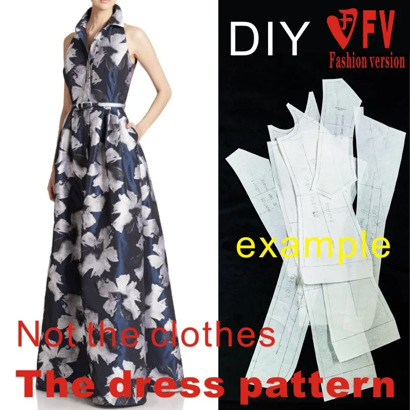 Sewing Template Dresses Sewing Pattern Template Cutting drawing Clothing DIY BLQ-221