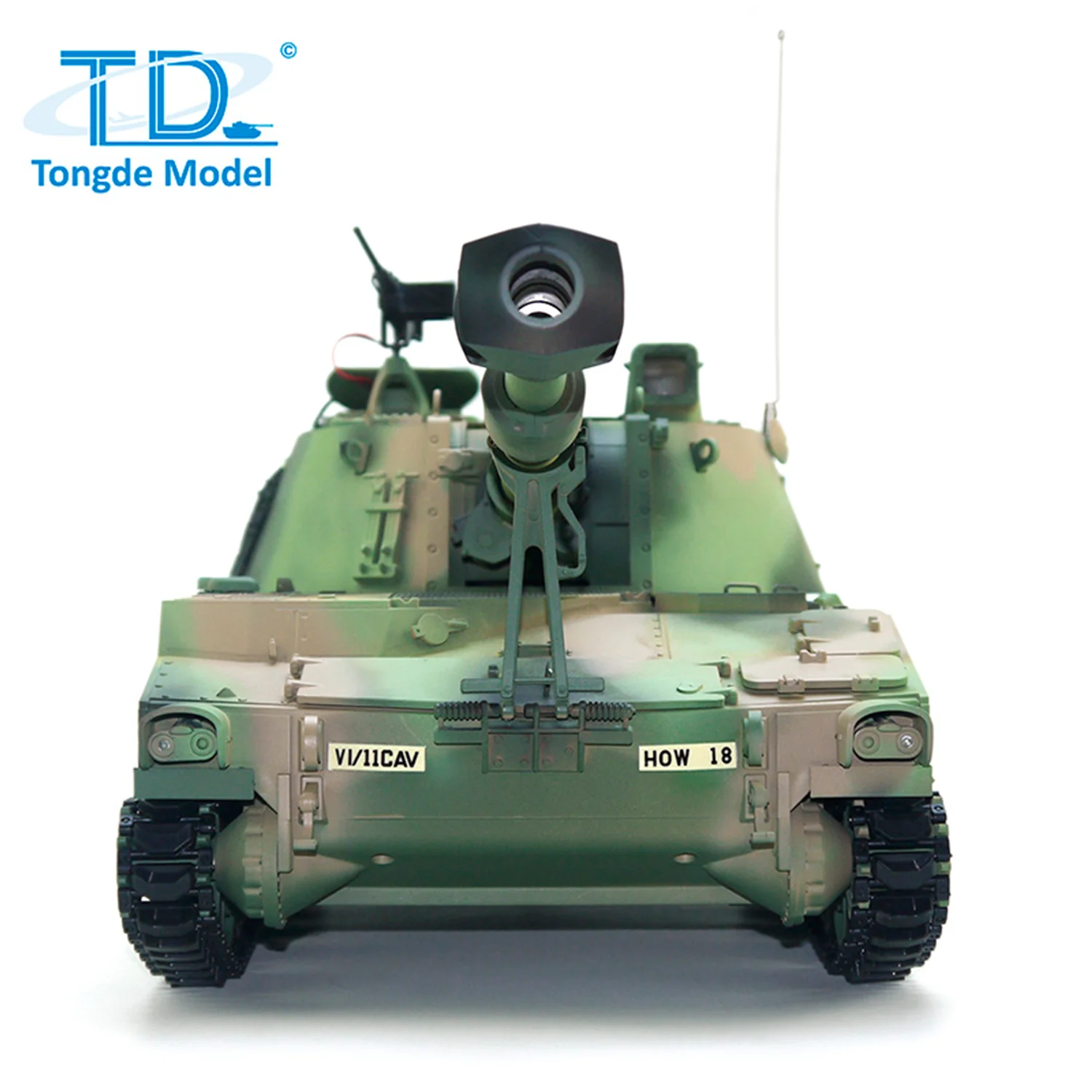 1/16 Tongde M109A2 RC Tank RTR Self-propelled Panzer Infrared BB Sound Light Metal Wheels Ready to Run Controlled Vehicle Toys 3
