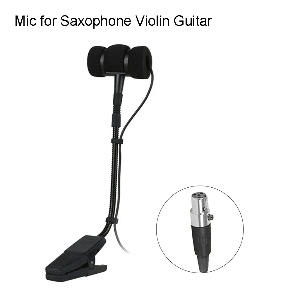 3 Pin 4 Pin Wired Sax Microphone Omnidirectional Pickup For Music Instrument Clip-on Design For Various Instruments