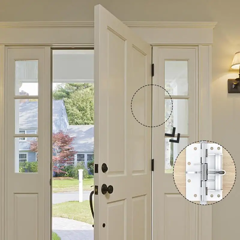 4 Inch Positioning Hinge Spring Automatic Door Closing Hinge Wooden Door Kitchen Multi-function Detachable Spring Hinges