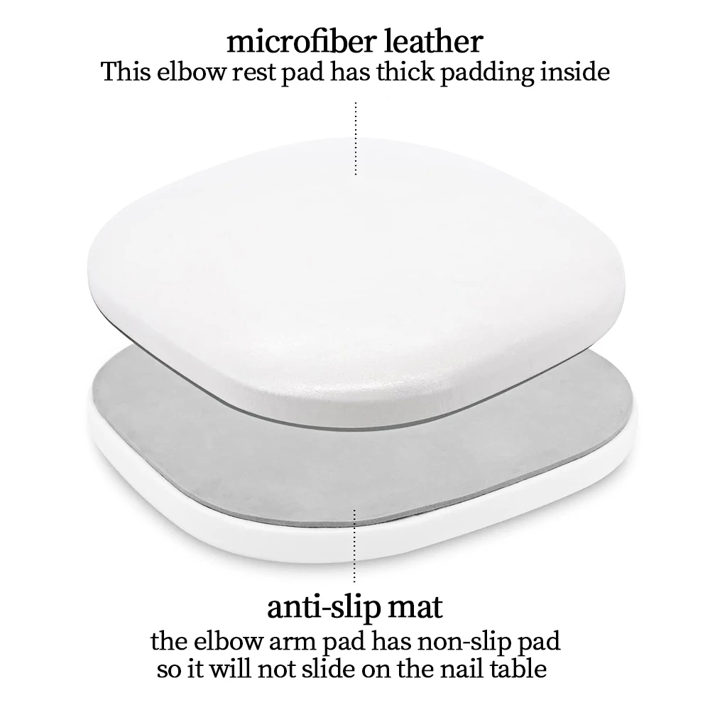 Square Microfiber Leather Nail Arm Rest Professional Non-Slip Nail Technician Arm Rest Pillow Cushion Salon Manicure Elbow Pad nail arm rest