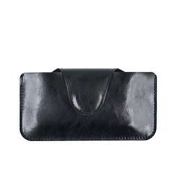 Sleek Double Layer PU Leather Clutch Bag (Black)