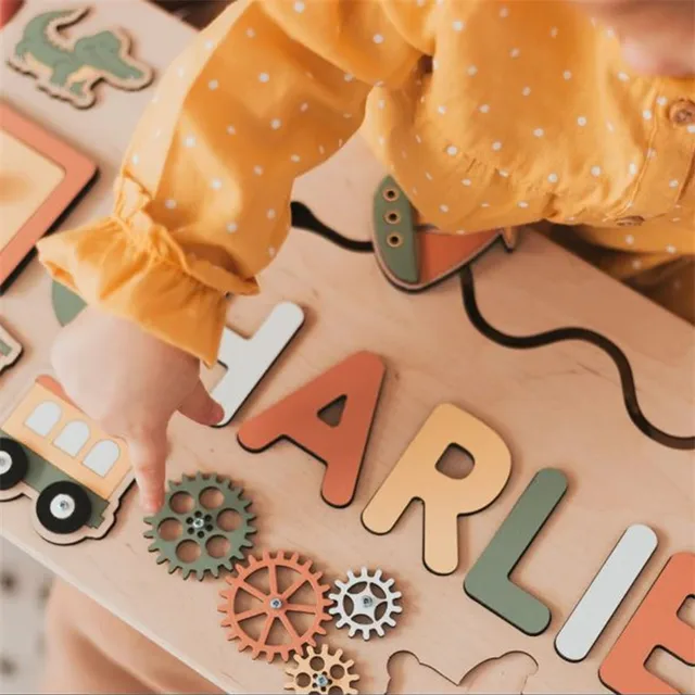 Puzzle personnalisé prenom, Apprentissage des lettres, Puzzle en bois