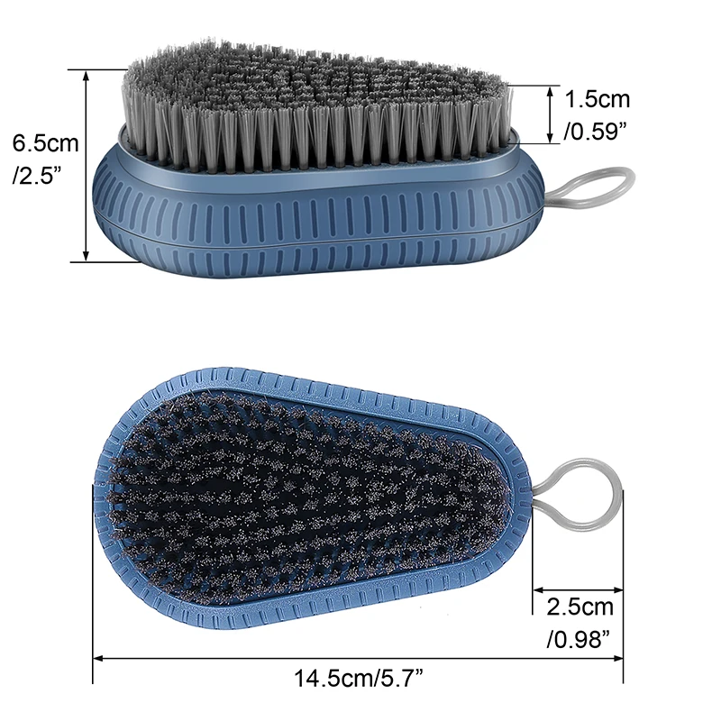 ABZV-Scrub Brush, Quality Durable Soft Laundry Clothes Shoes Scrubbing Brush, Non-Slip Design Household Cleaning Brushes 4