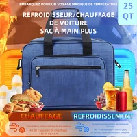Réfrigérateur Portable pour voiture, 25l, semi-conducteur, pliable, chauffage, refroidissement, sac isolant, voiture, usage domestique, pique-nique, Camping essentiel 2