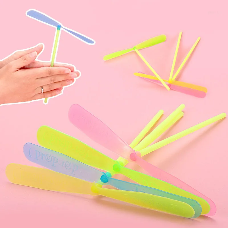 

5/10pcs Novelty Plastic Bamboo Dragonfly Propeller Baby Kids Outdoor Toy Tradition Classic Nostalgic Toys Fly Arrows