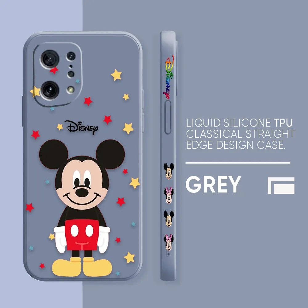 thumbnail image 1 of Case For OPPO FIND X6 X3 REALME X7 X50 RENO 2 4Z 4 6 Lite 5Z 5F 4G 5G PRO Liquid Silicone Case Mickey Minnie Mouse Cartoon, 1 of 5