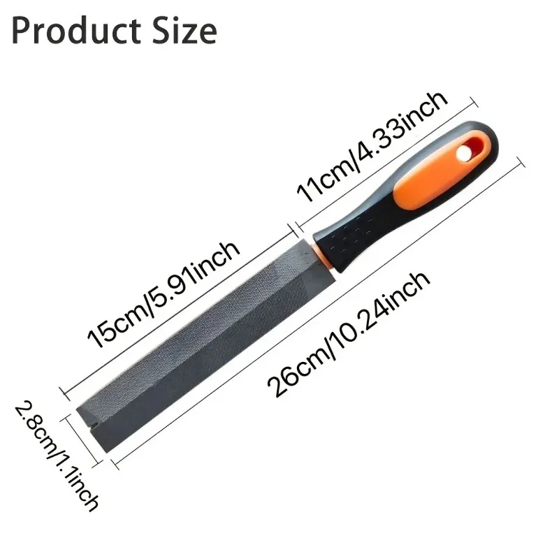 6-Inch Diamond Coated Triangular File - Bearing Steel Saw Sharpener & Wood/Metal Rasp for Professional Woodworking Tools