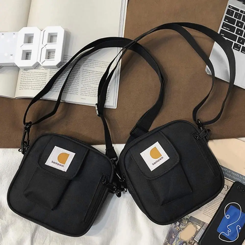 

Messenger Bag Oxford Cloth Crossbody Bag Portable Hip-hop Phone Pouch Canvas Square Bag Shoulder Bag Handbag Outdoor