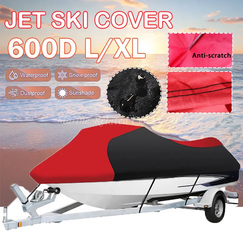 

L/XL Jet Ski Cover Boat Cover 600D Waterproof Watercraft Motor Boat Cover For Yamaha WaveRunner EXR VX Cruiser For Sea Doo GTI