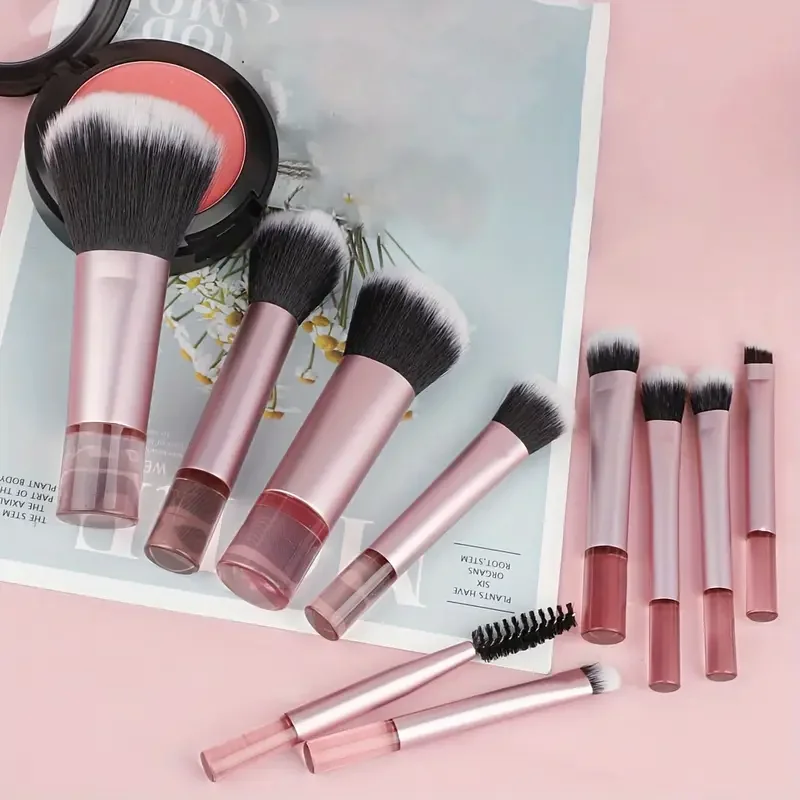 10pcs Mini Makeup Brushes Set for Foundation Eyeshadow Blush Powder Concealer and Blending Tools Professional Makeup Application 2