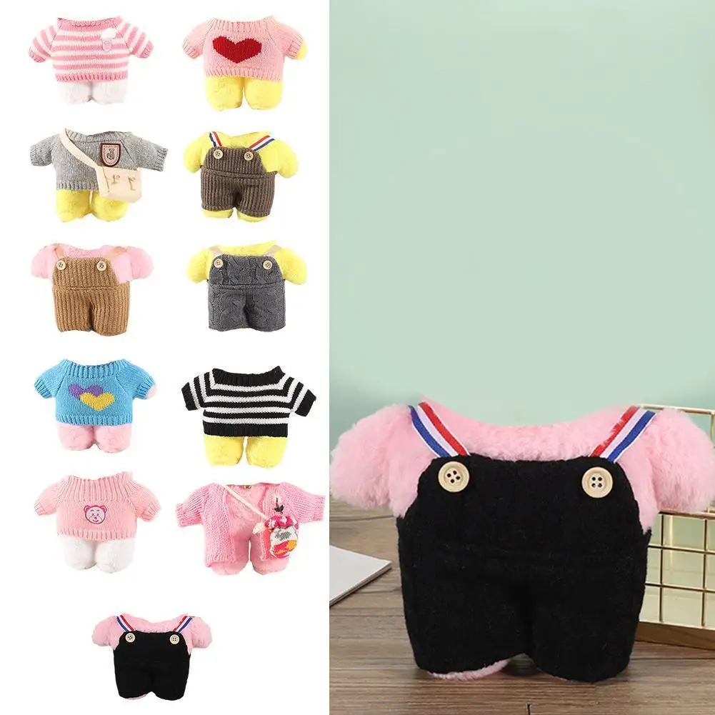 

1pcs Soft Knitting Sweater for Business Goat Lalafanfan Ducks Kawaii Plush Toys Clothes Mating Clothes Aesthetic Accessories