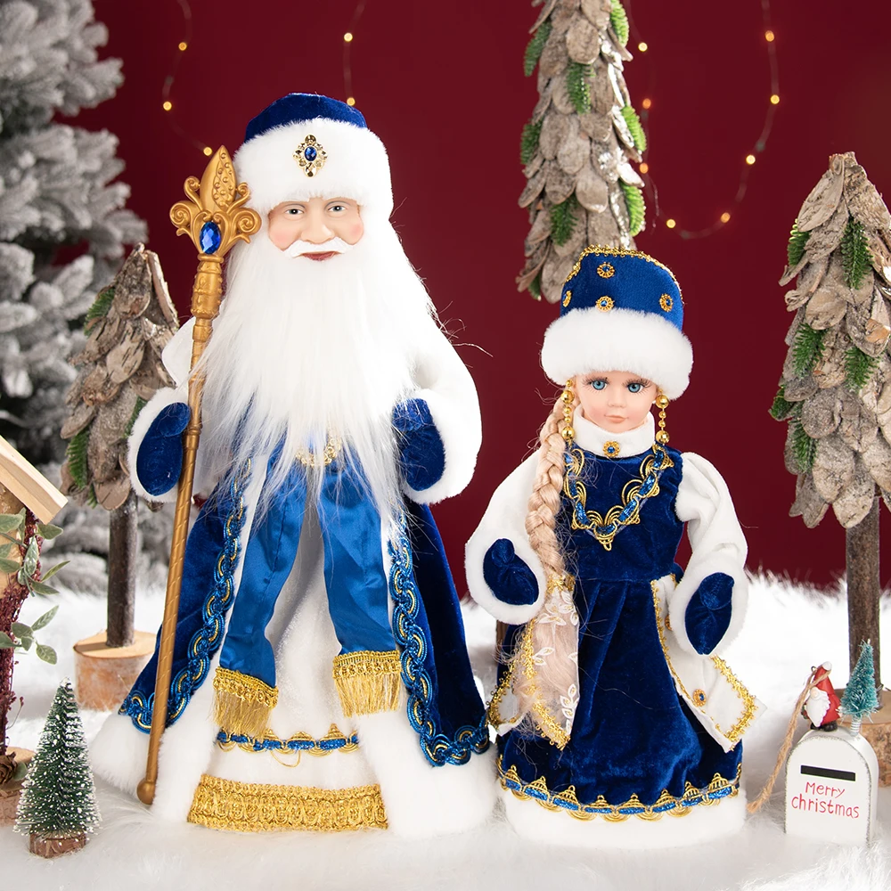 Christmas Electric Dolls Toy Decoration With Music Dance Birthday Gift For Kids New Year Home Ornament Russian Snegurochka Doll