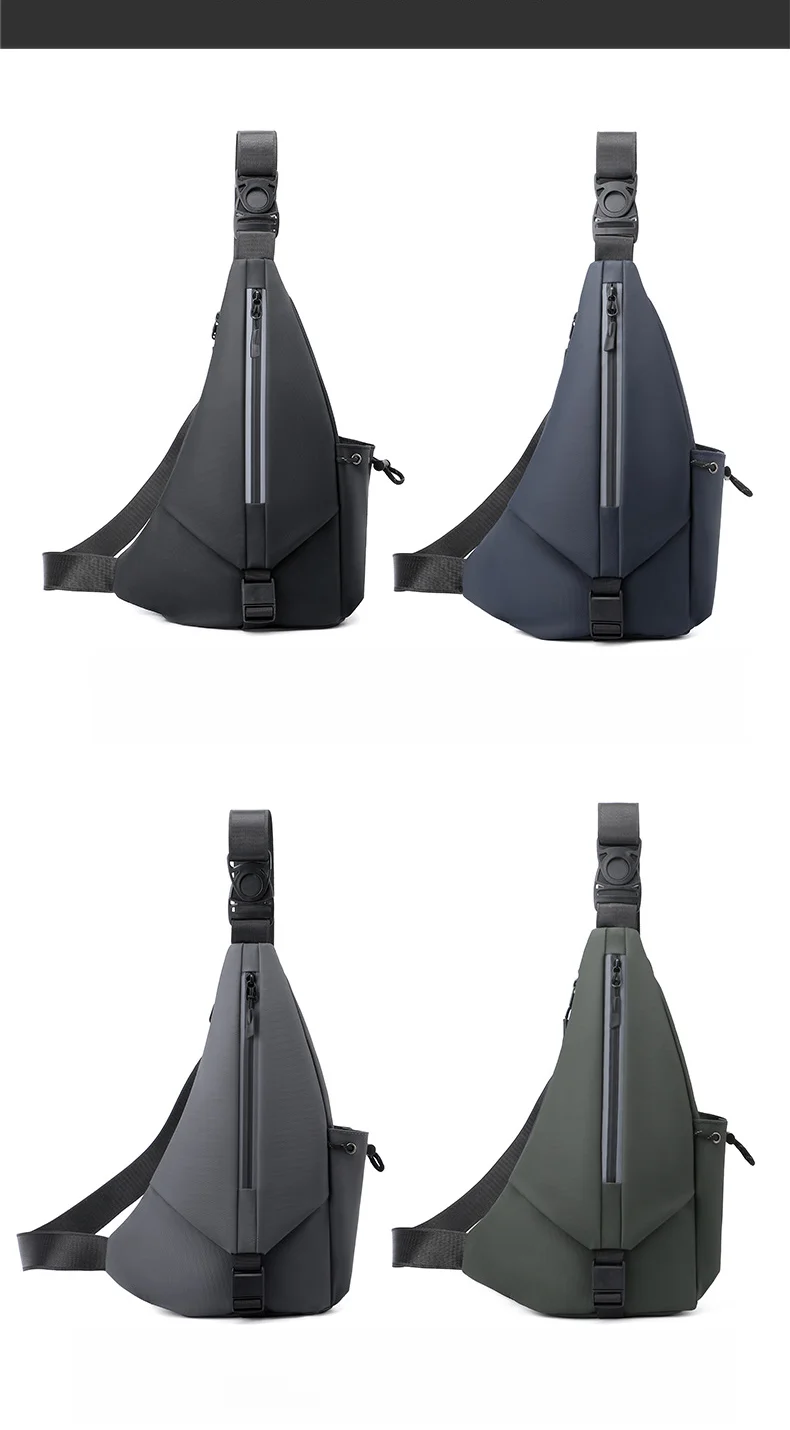 Reflective Chest Bag For Men Waterproof Sling Bag For Commuting_voghion.com