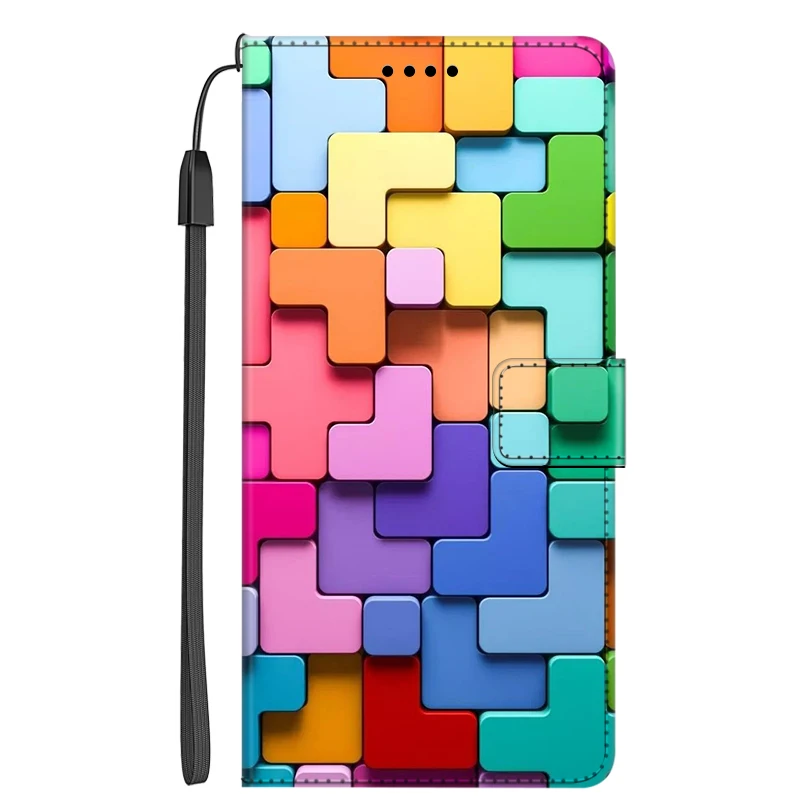Luxury Leather Wallet Stand Flip Cover - Premium Card Holder Book Design