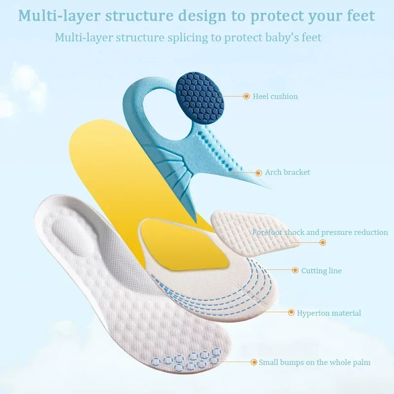 Shoe Insoles Sport Insoles Orthopedic Insoles Sport Orthopedic Insoles Sports Insoles Children Insoles Orthopedic Arch Support Shoes Pad Foot Care Insert Foam Comfortable Perform Sports Insole Kids Sole 1 Pair