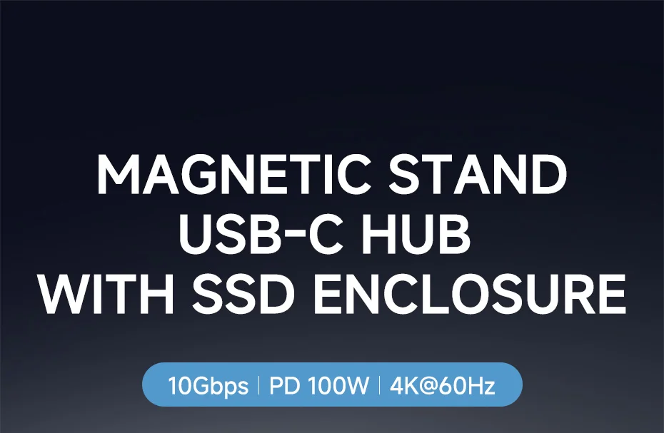 Hagibis Magnetic Stand USB-C Hub with M.2 SSD CMC10