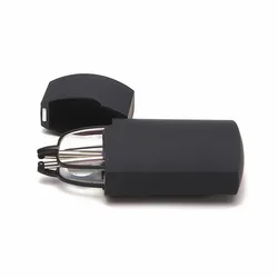 Compact Anti Blue Light Reading Glasses with Gift Case - Adjustable Strength +1.00 to +4.00 - +400 (Black)