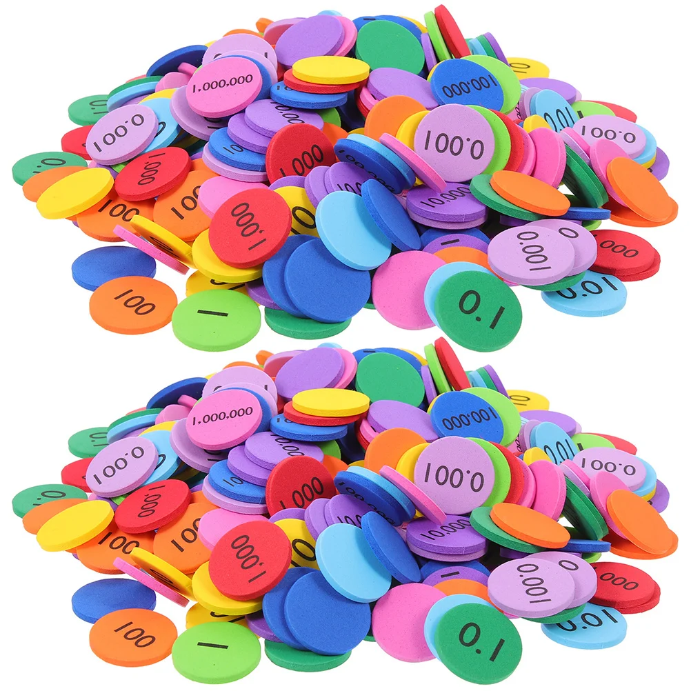 

320Pcs Educational Toys Arithmetic Round Disks Numbers Place Disks Place Value Educational Disks Digital Disc Puzzle Aids