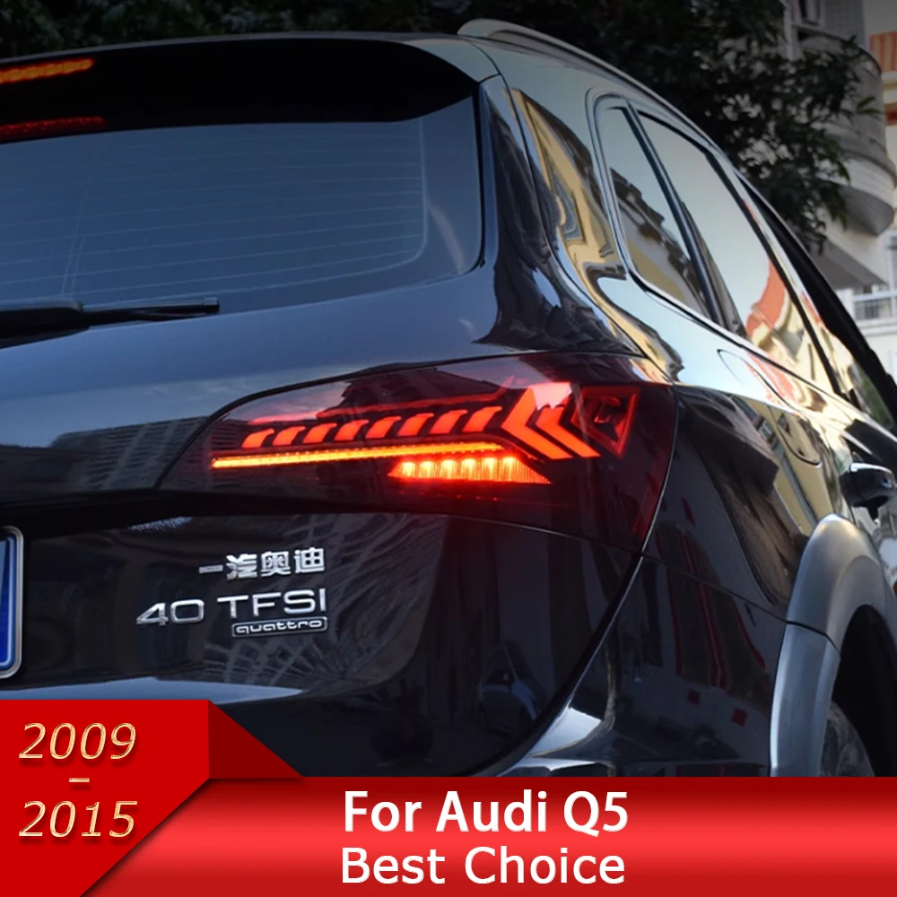 

Автомобильные фары для Audi Q5 SQ5 2009-2015 8R светодиодный, автомобильная задняя фара в сборе, обновление, дизайн Q7, динамическая сигнальная лампа, внешние аксессуары