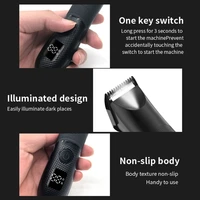 Men Intimate Hair Trimmer for Groin Area & Pubic Hair Waterproof Wet/Dry 1