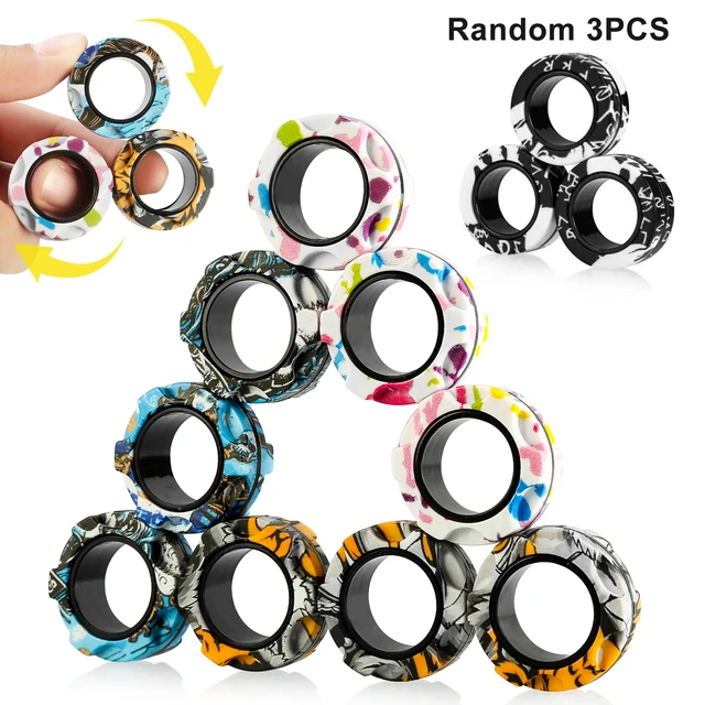 Magnetic Ring Fidget Toys Set, Graffiti Camo Finger Magnet Rings Great For  Adults Teens Kids, Fidget Pack Toys Fit Relief Anxiety, Adhd And Autism_hmy  | Fruugo BE